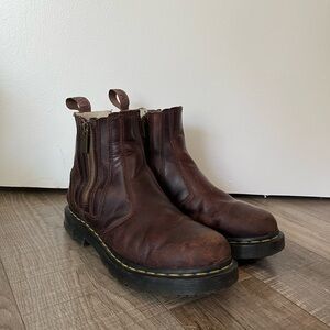 Dr. Martens Brown Chelsea Boots with Rugged Sole